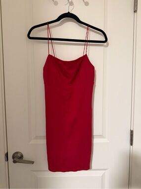Urban Outfitters Red Double-Spaghetti Strap Mini Dress